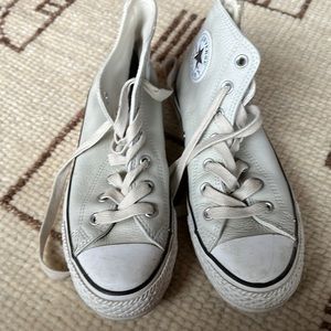 Leather converse high tops